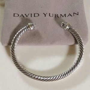 SOLD!  David Yurman 5mm Diamond End Caps w 14 k